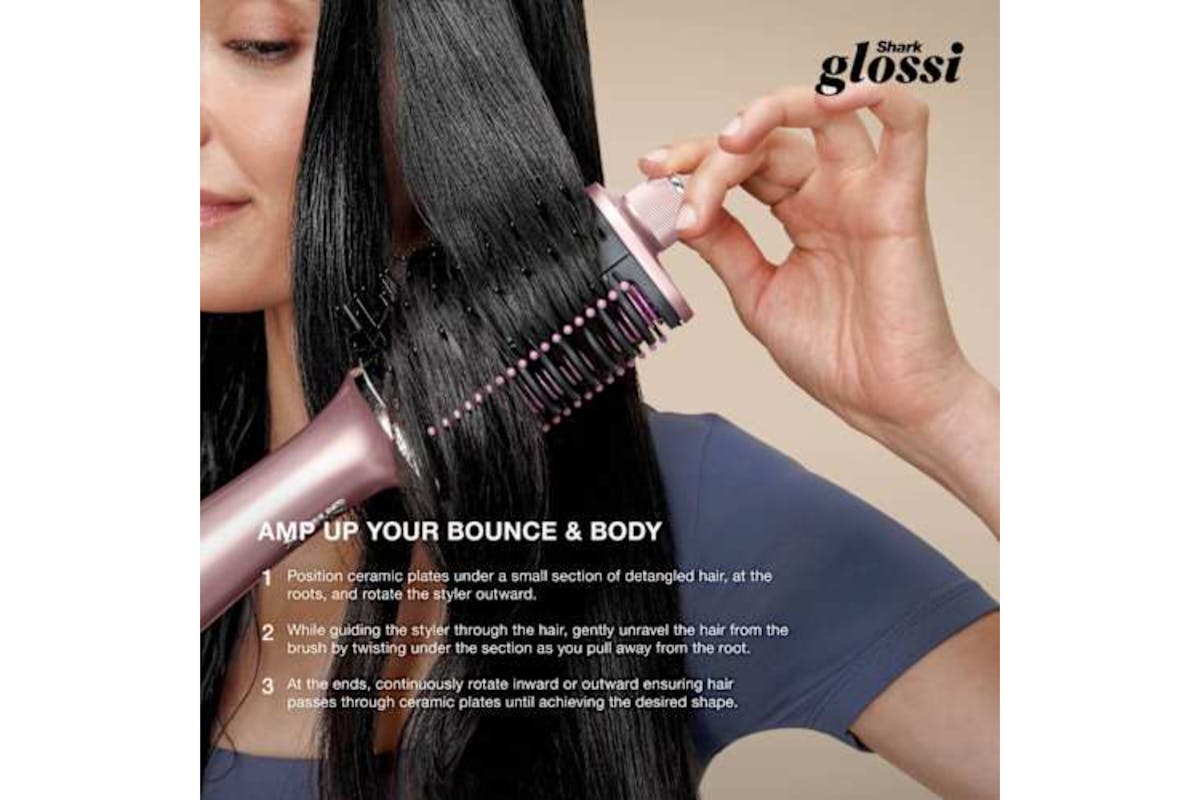 Shark Glossi 2-in-1 Hot Tool & Air Glosser | Lychee-15