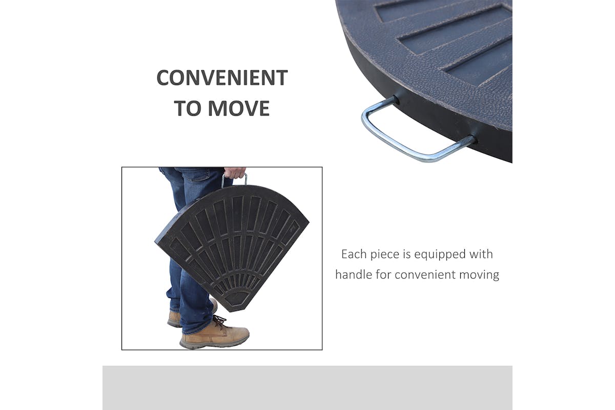 Outsunny Umbrella Patio Stand Holder | bronze | 2 Pieces-6