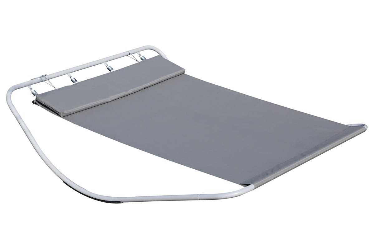 Outsunny Outdoor Double Rocking Bed Hammock | Grey