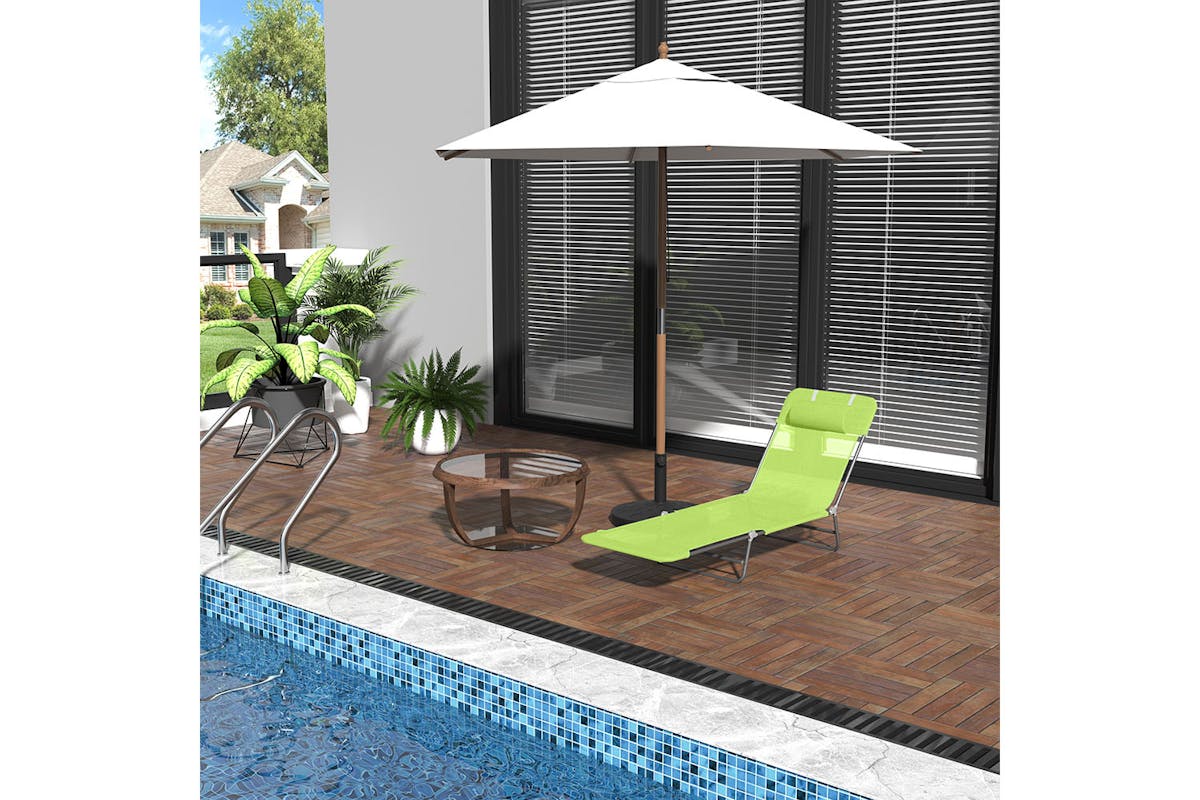 Outsunny Garden Lounger | Light Green-2