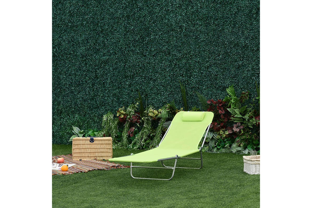 Outsunny Garden Lounger | Light Green-7