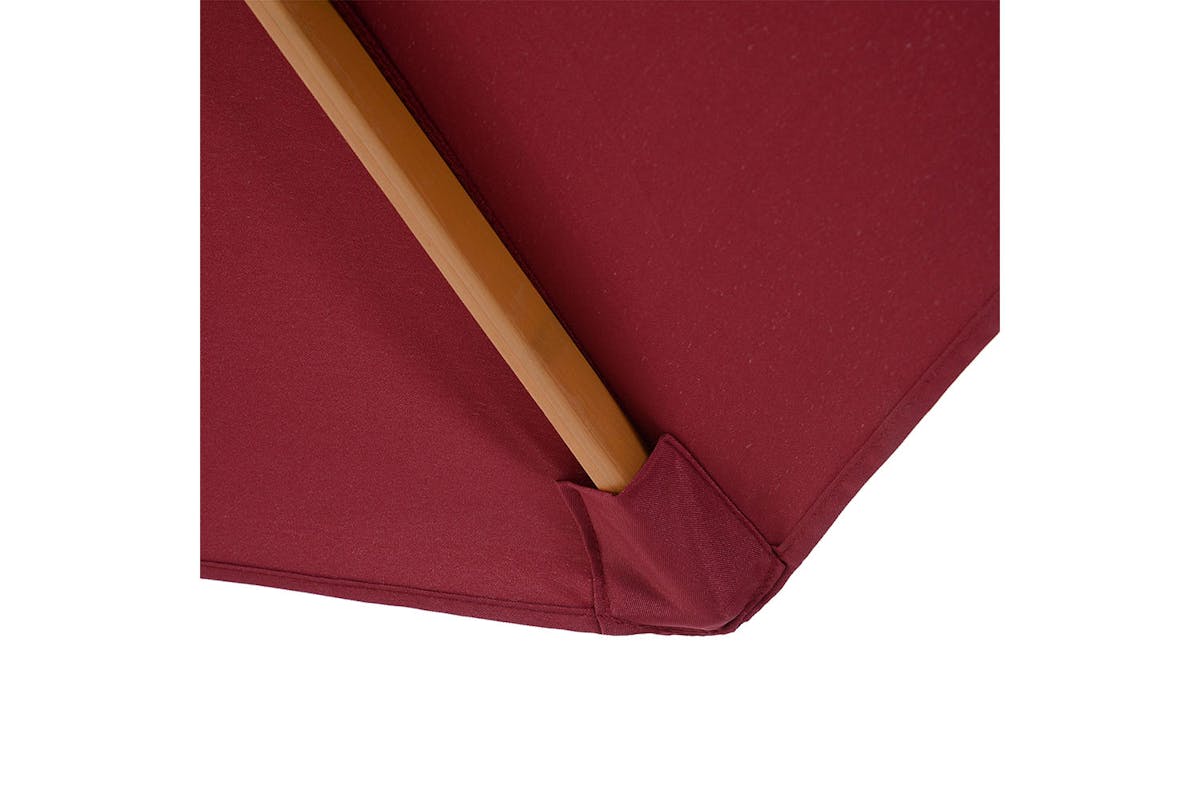 Outsunny 3m Sun Shade Patio Outdoor Umbrella | Wine Red-8