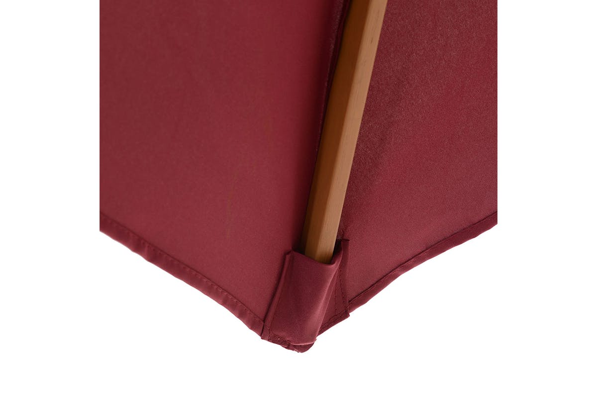 Outsunny 2.5m Parasol Umbrella | Wine Red-8