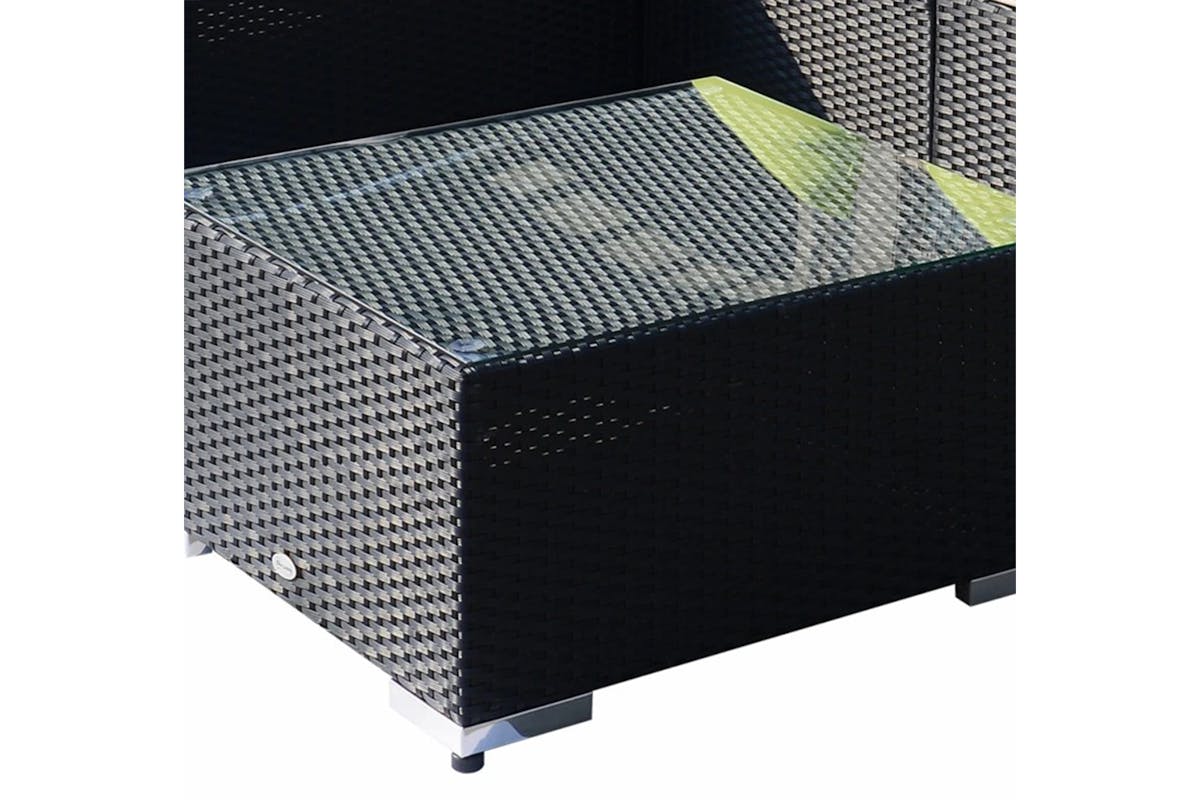 Outsunny Rattan Sofa Set | Beige/Black  | Set of 8-8
