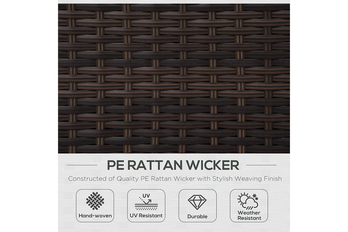 Outsunny Rattan Single Sofa Chair | Mixed Brown-3
