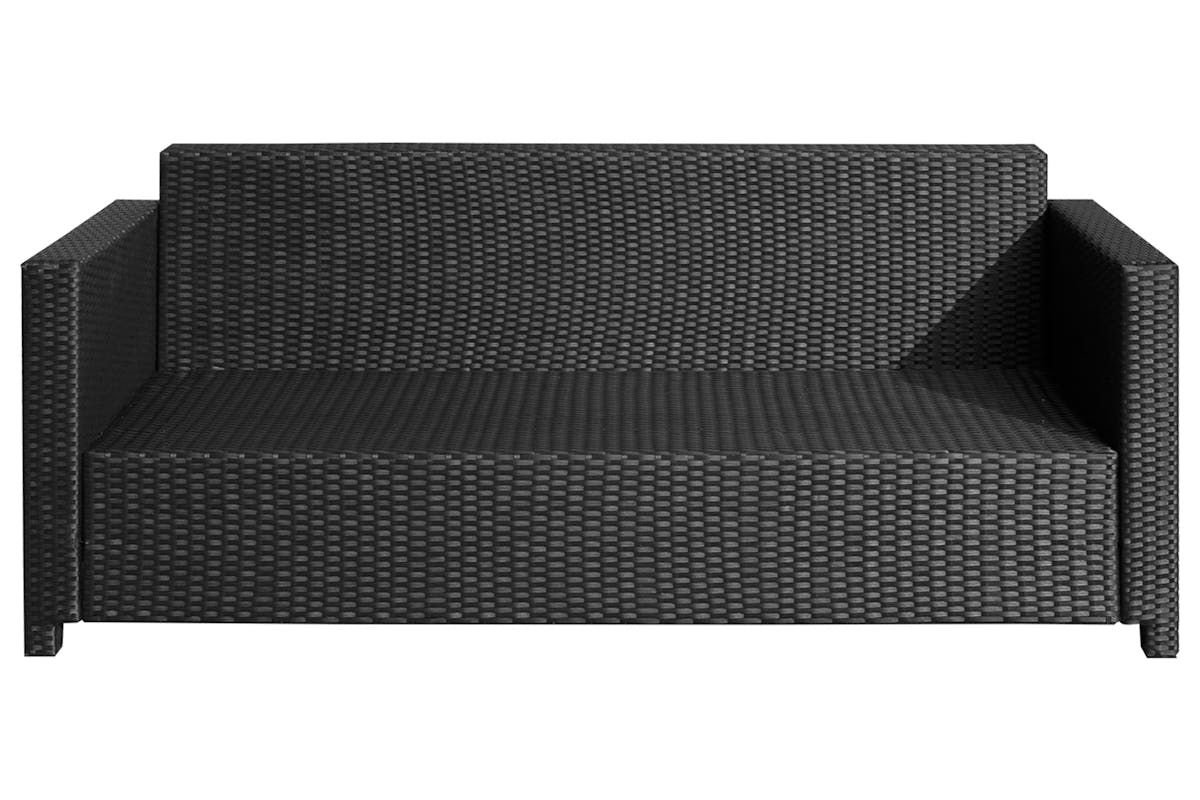 Outsunny Rattan 3 Seater Sofa | Mixed Black-7