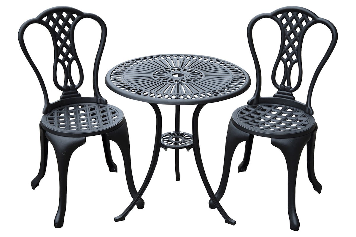 Outsunny Bistro Set | Black | 3 Pieces