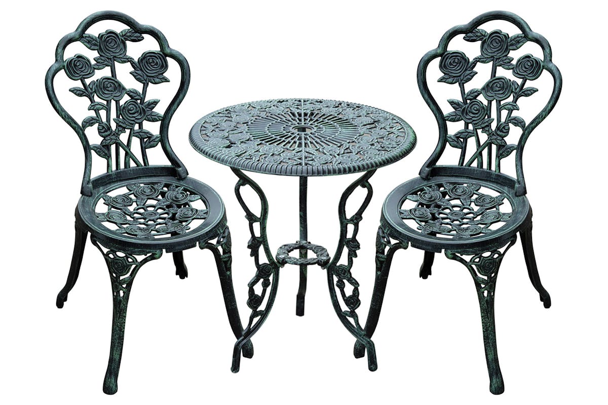 Outsunny Bistro Set | Antique Green| 3 Pieces