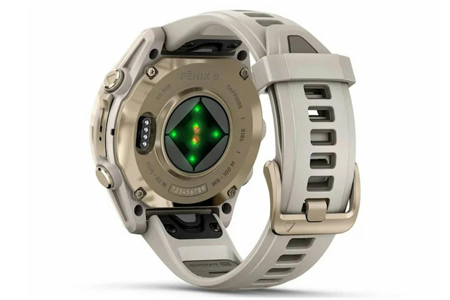 Garmin Fenix 8 Smart Watch | 43mm | Soft Gold with Fog Grey/Dark Sandstone-8