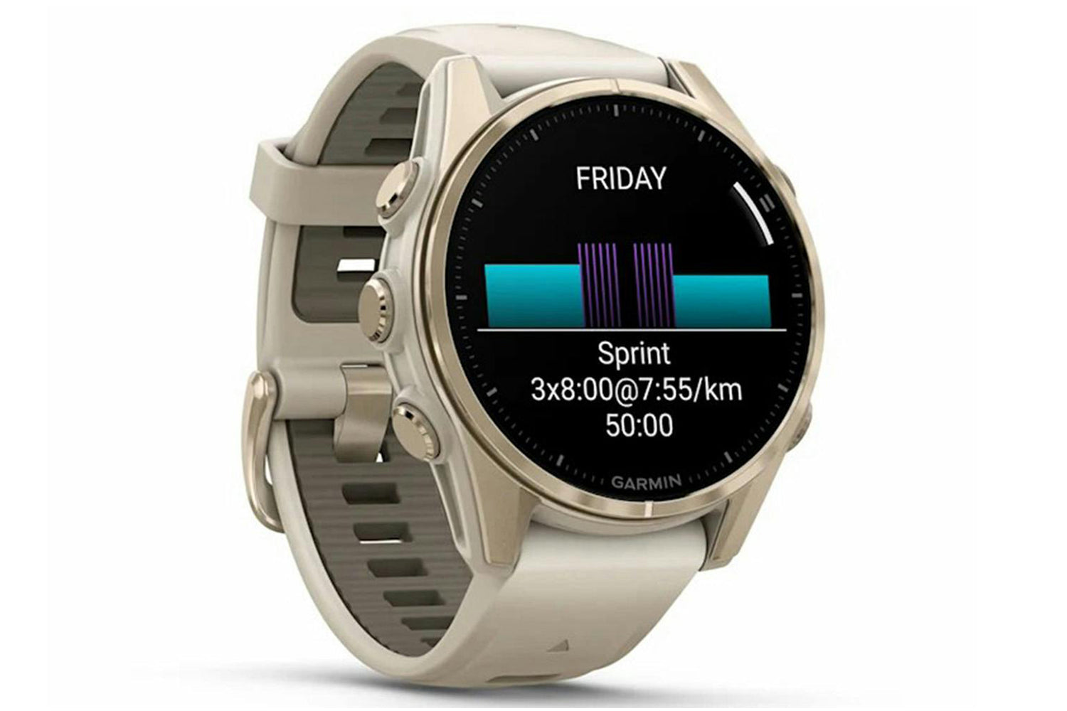 Garmin Fenix 8 Smart Watch | 43mm | Soft Gold with Fog Grey/Dark Sandstone-5