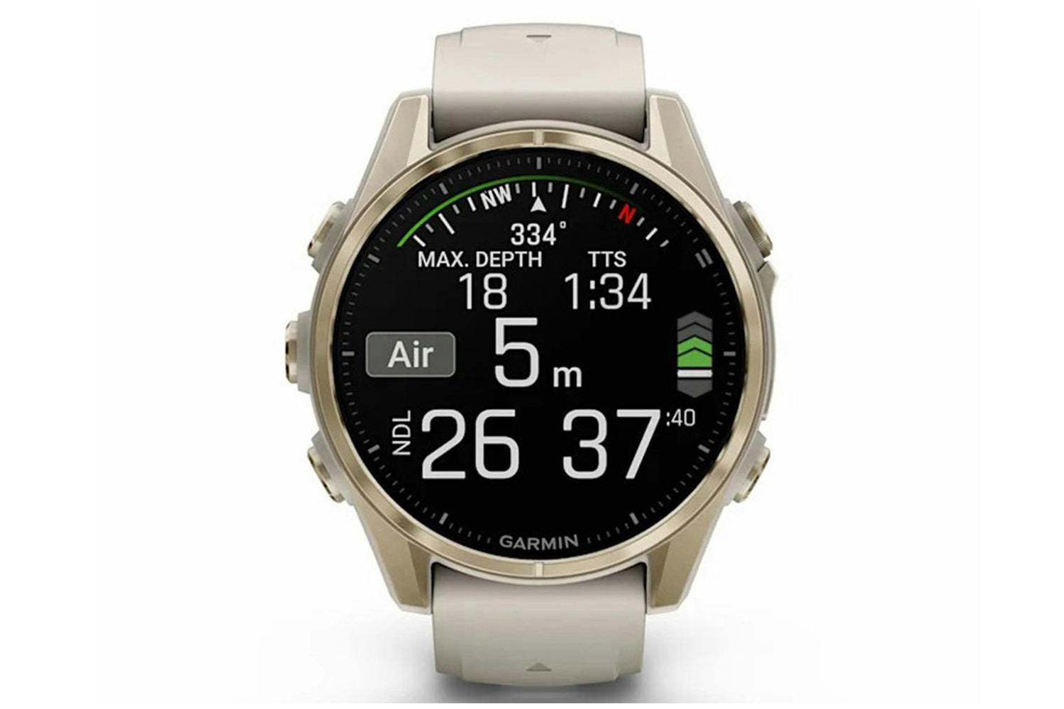 Garmin Fenix 8 Smart Watch | 43mm | Soft Gold with Fog Grey/Dark Sandstone-12