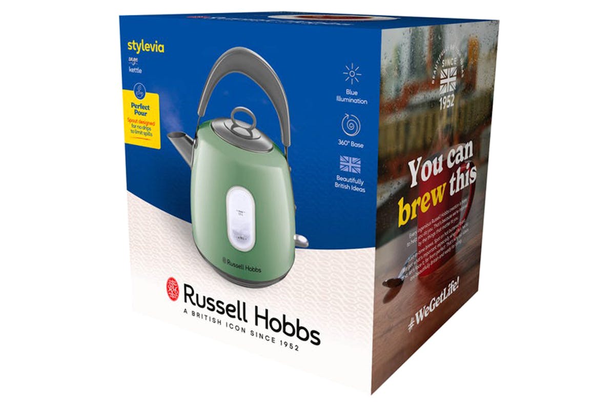 Russell Hobbs 1.5L Stylevia Kettle | 28134 | Sage Green-10