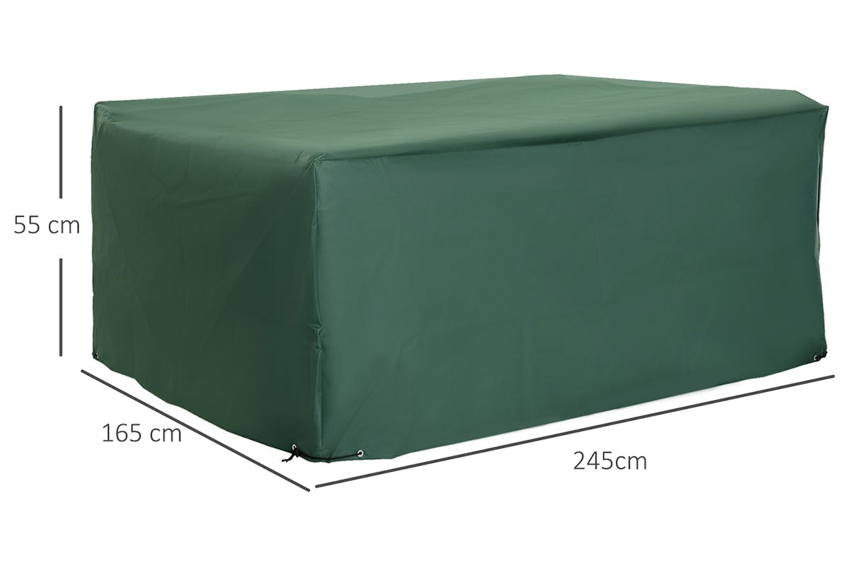 Outsunny UV/Rain Protective Furniture Cover for Garden | Green-8