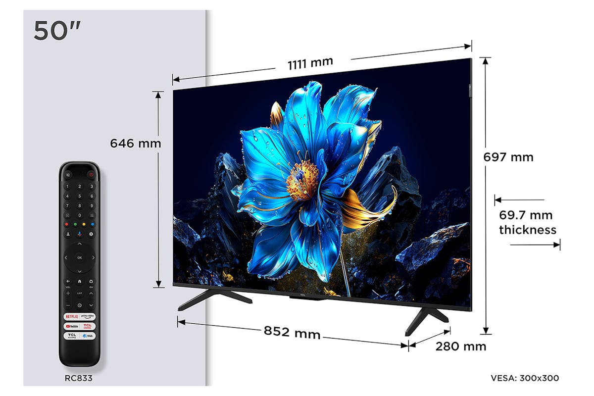 TCL 50" P7K-UK QLED 4K Ultra HDR Smart TV | 50P7K-2