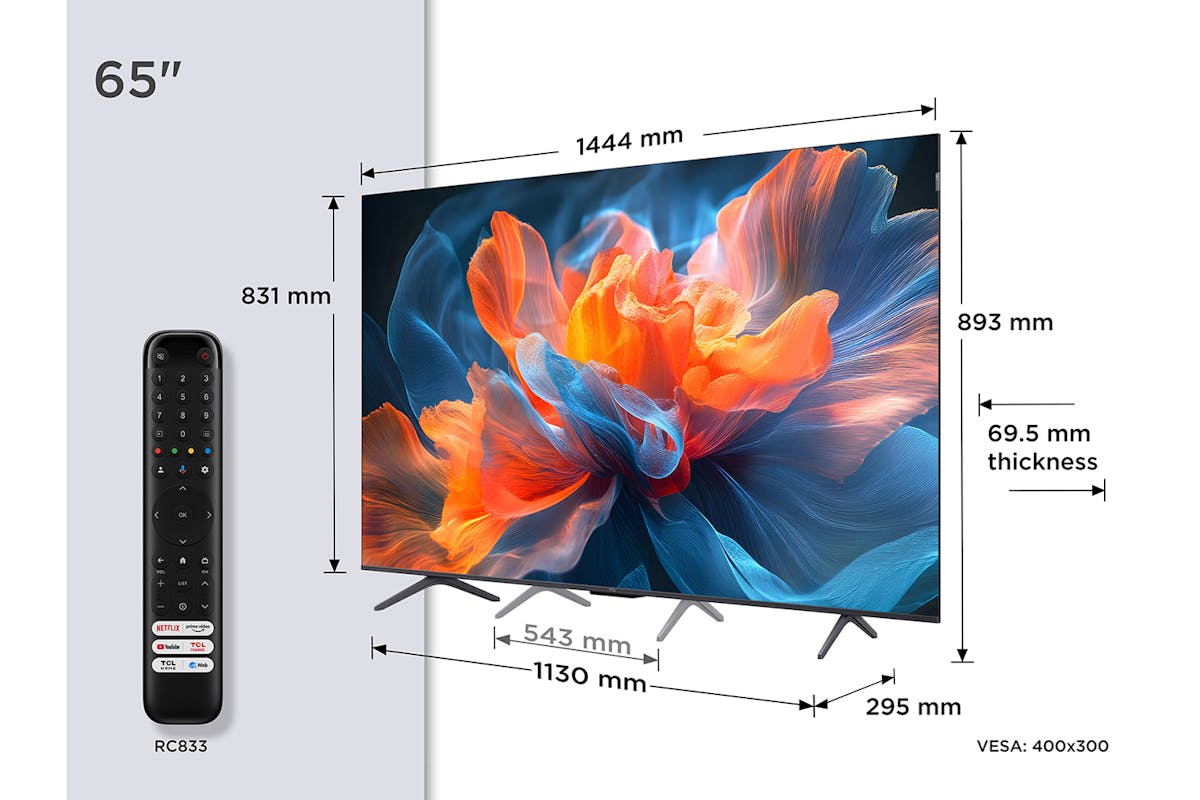 TCL 65'' QLED 4K HDR Smart TV | 65T8C-3