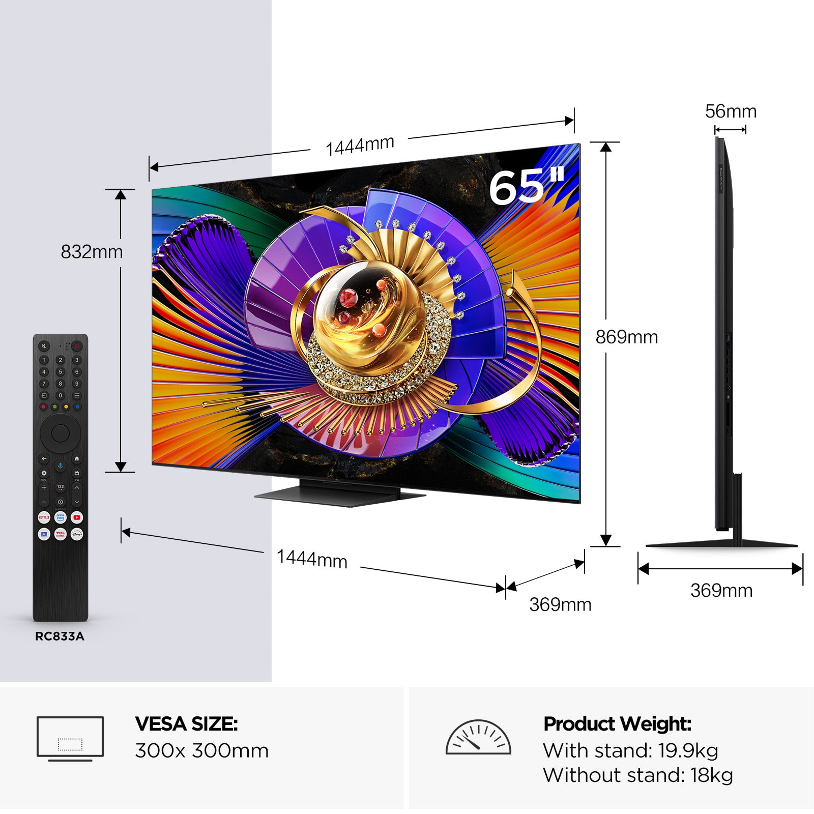 TCL C7L 65" SQD-Mini LED Smart TV | 65C7L-2