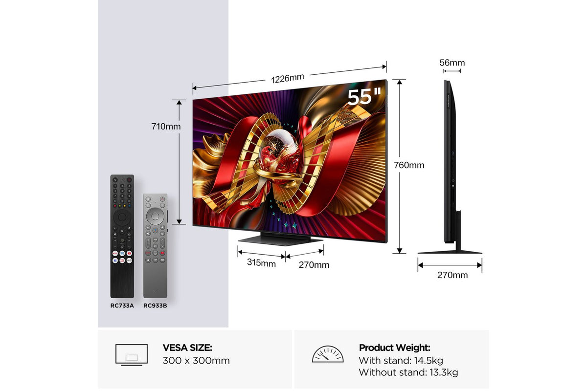 TCL C8L 55" SQD-Mini LED TV (2026) | 55C8L-3