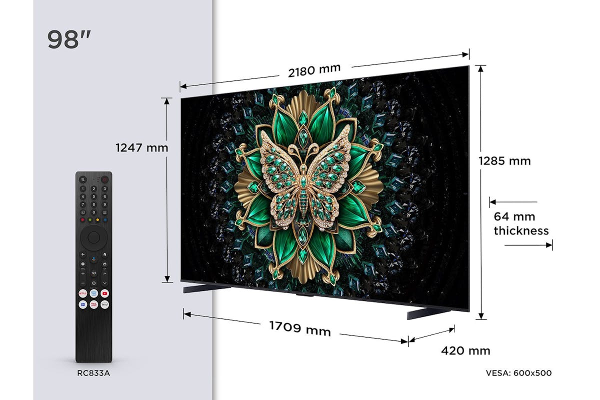 TCL C6K 98" 4K UHD HDR Mini LED QLED Google TV | 98C6K-2
