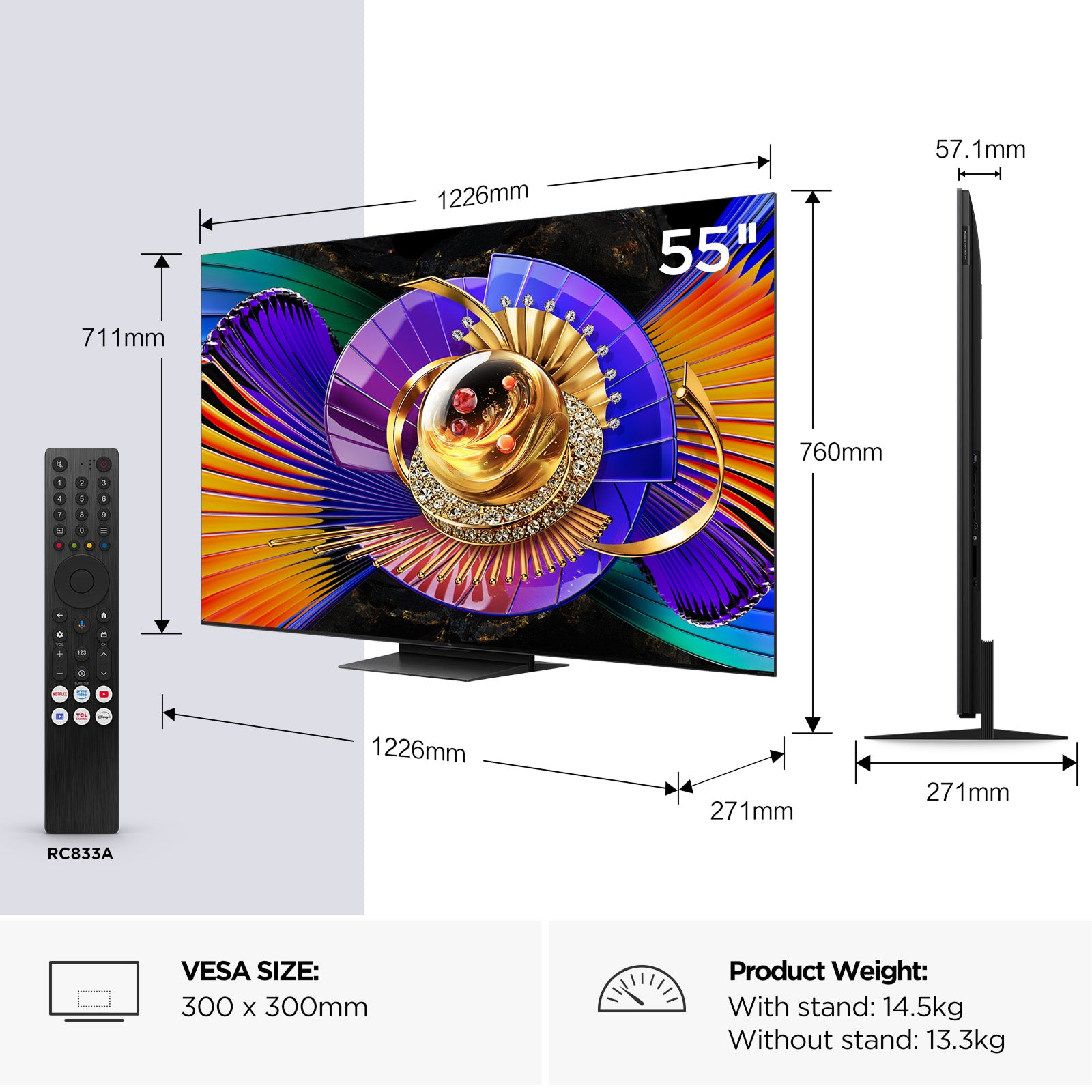 TCL C7L 55" SQD-Mini LED Smart TV | 55C7L-2
