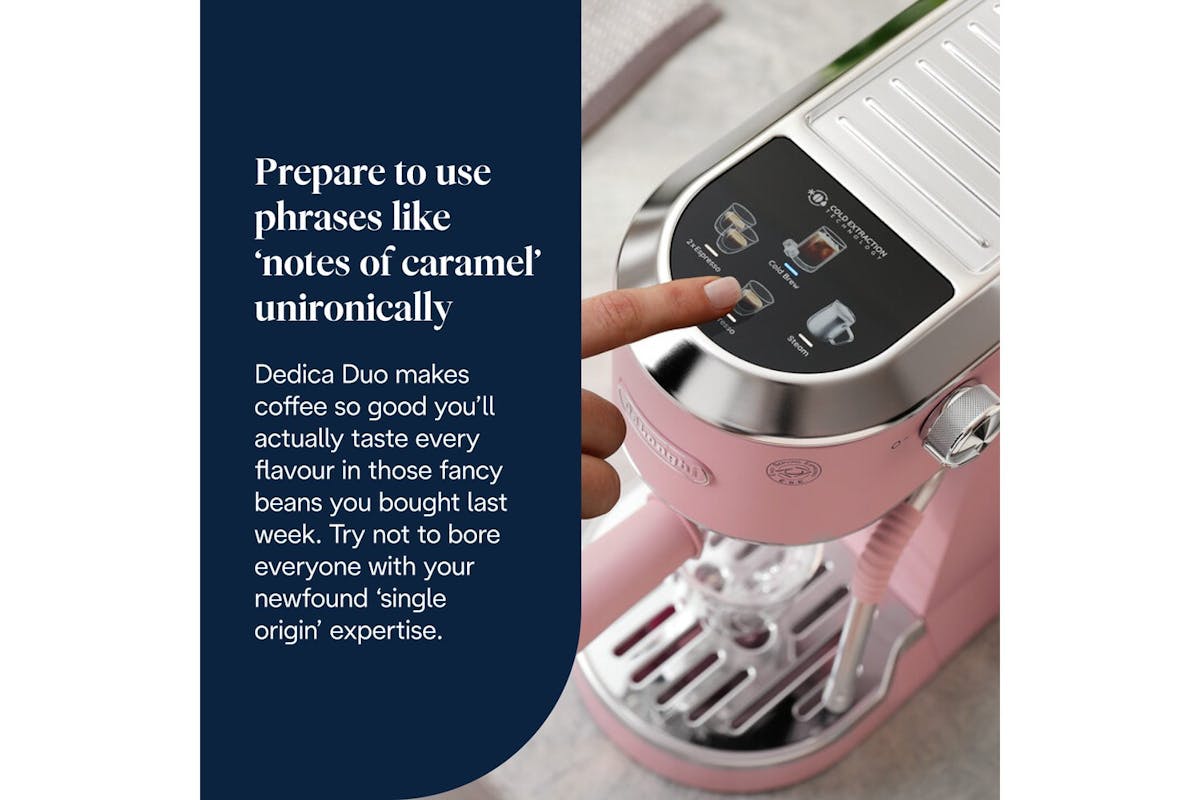 Delonghi Dedica Duo Coffee Machine | EC890.PK | Pink-2