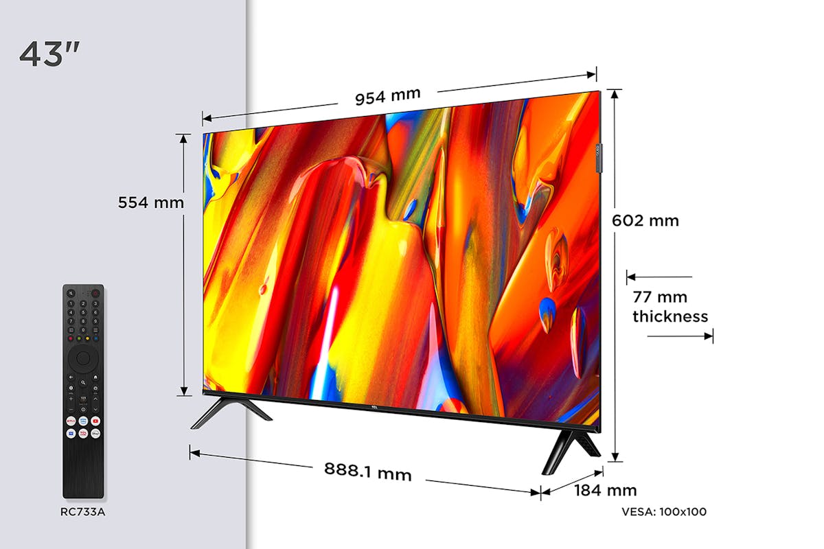 TCL 43" QLED Full HD HDR Android Smart TV | 43V5C-2