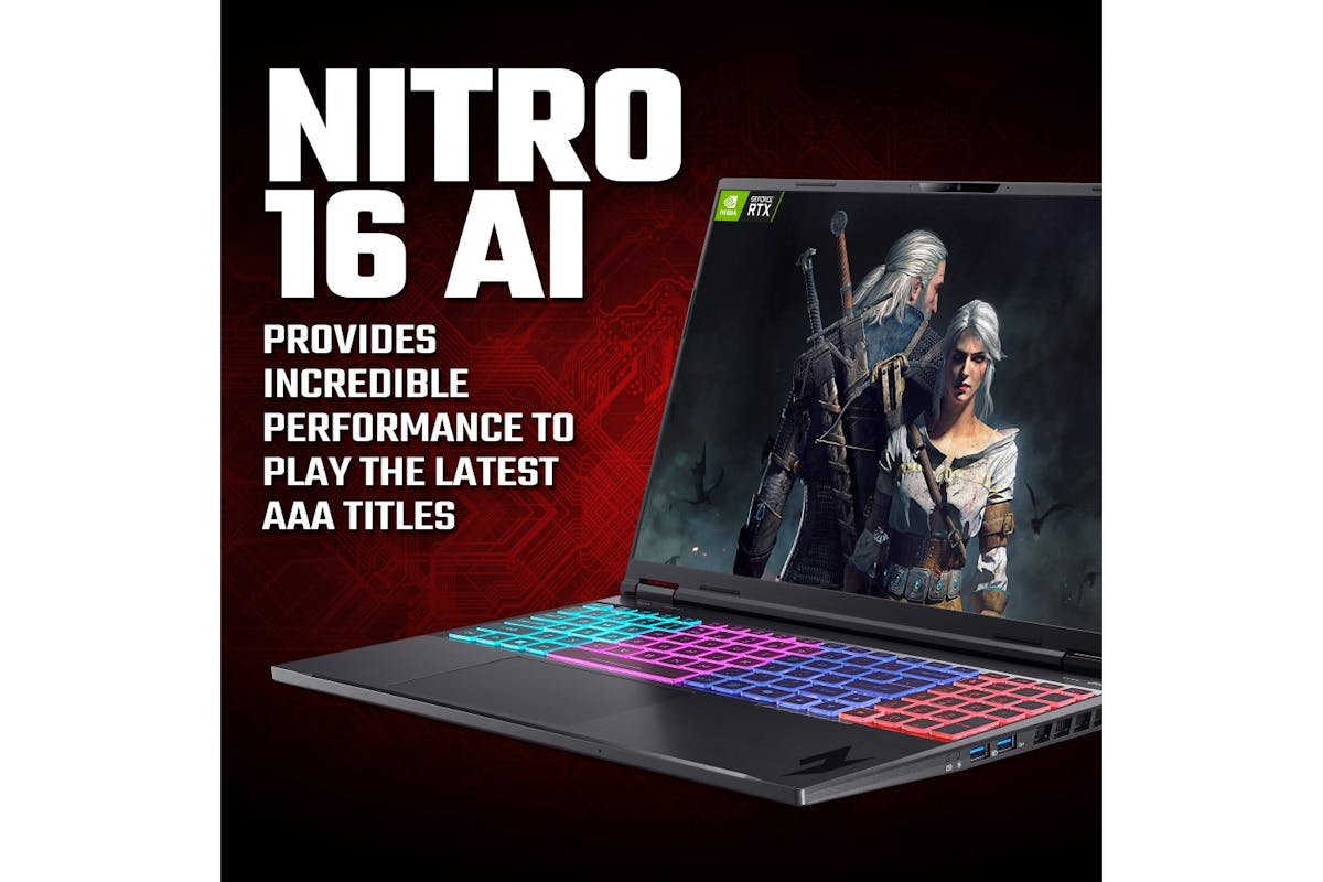 Acer Nitro 16" AI AMD Ryzen 7 | 16GB | 1TB | Black | GeForce RTX 5070 Ti-2