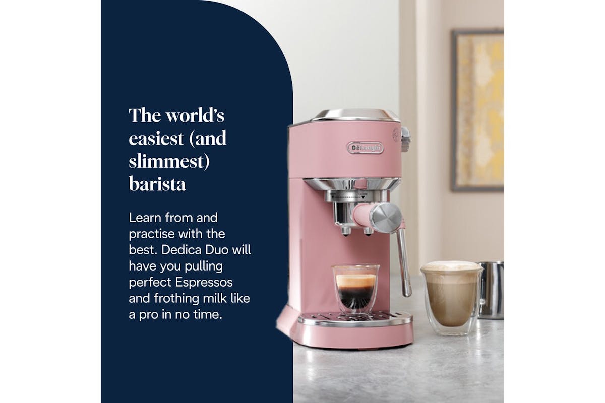Delonghi Dedica Duo Coffee Machine | EC890.PK | Pink-3