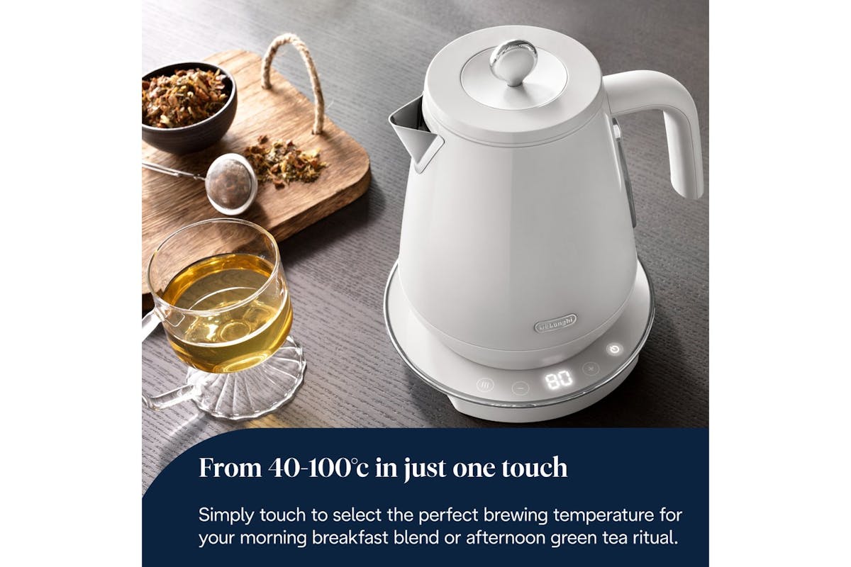 DeLonghi 1.7L Eclettica Special Tea Kettle | KBY3011.W | Whimsical White-3