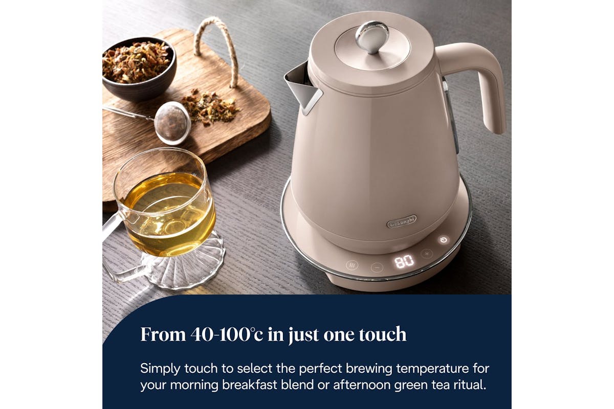 DeLonghi 1.7L Eclettica Special Tea Kettle | KBY3011.BG | Blissful Beige-3