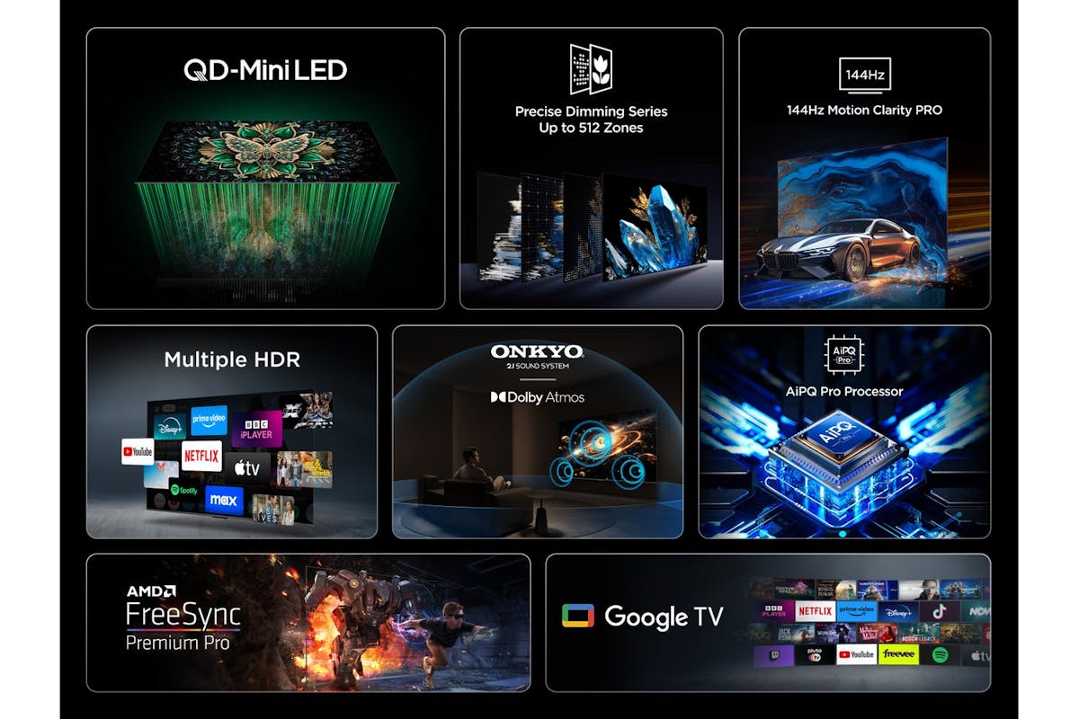 TCL C6K 98" 4K UHD HDR Mini LED QLED Google TV | 98C6K-4