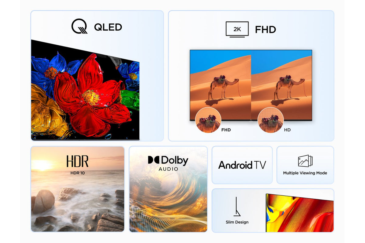 TCL 43" QLED Full HD HDR Android Smart TV | 43V5C-14