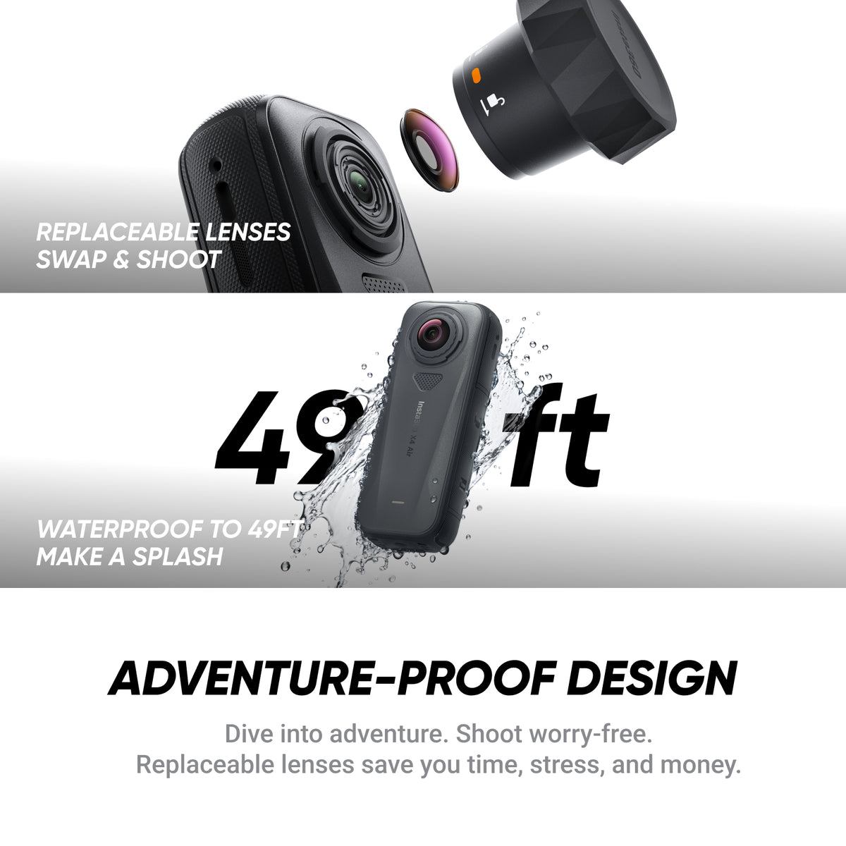 Insta360 X4 Air Action Camera | Graphite Black-2