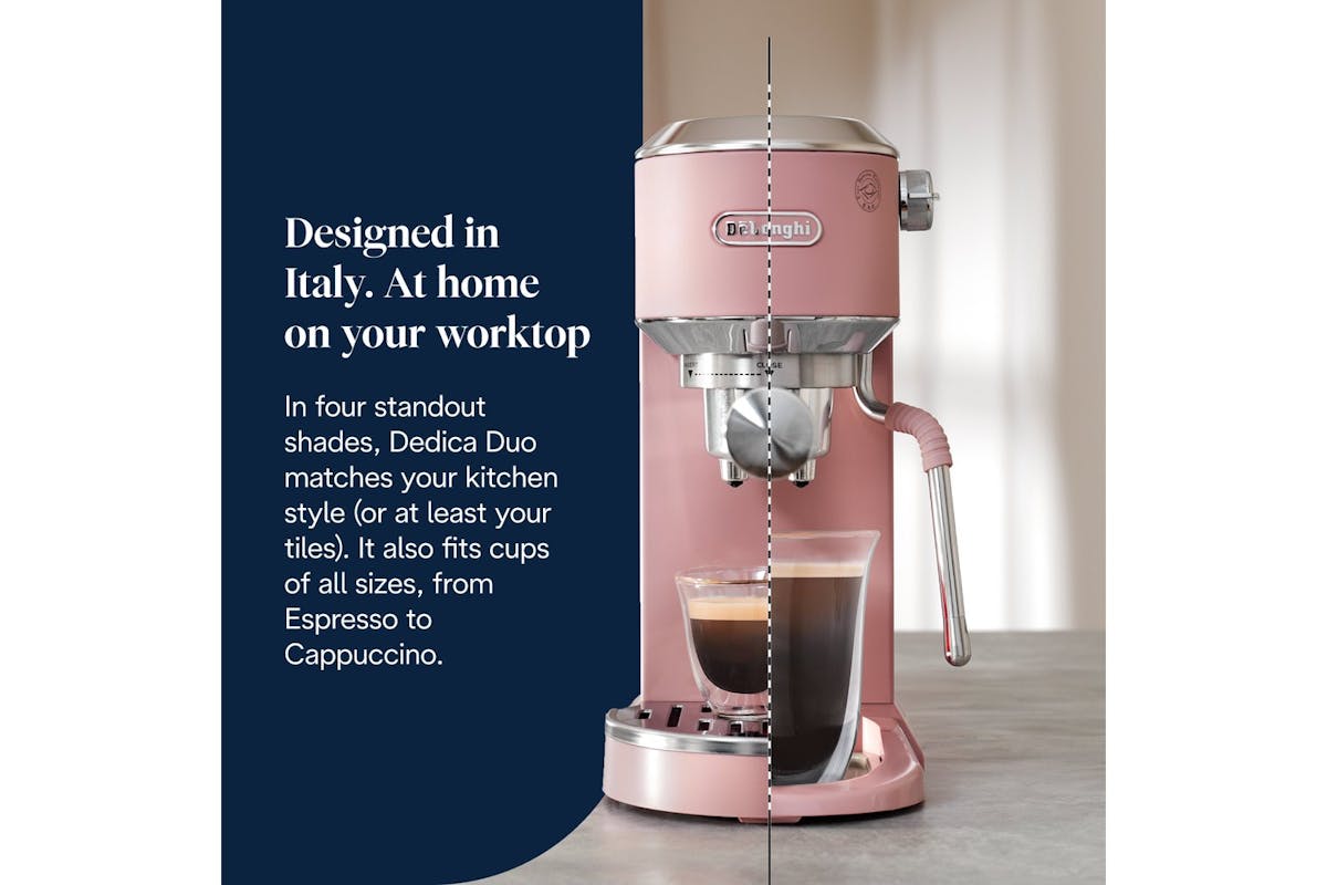 Delonghi Dedica Duo Coffee Machine | EC890.PK | Pink-6