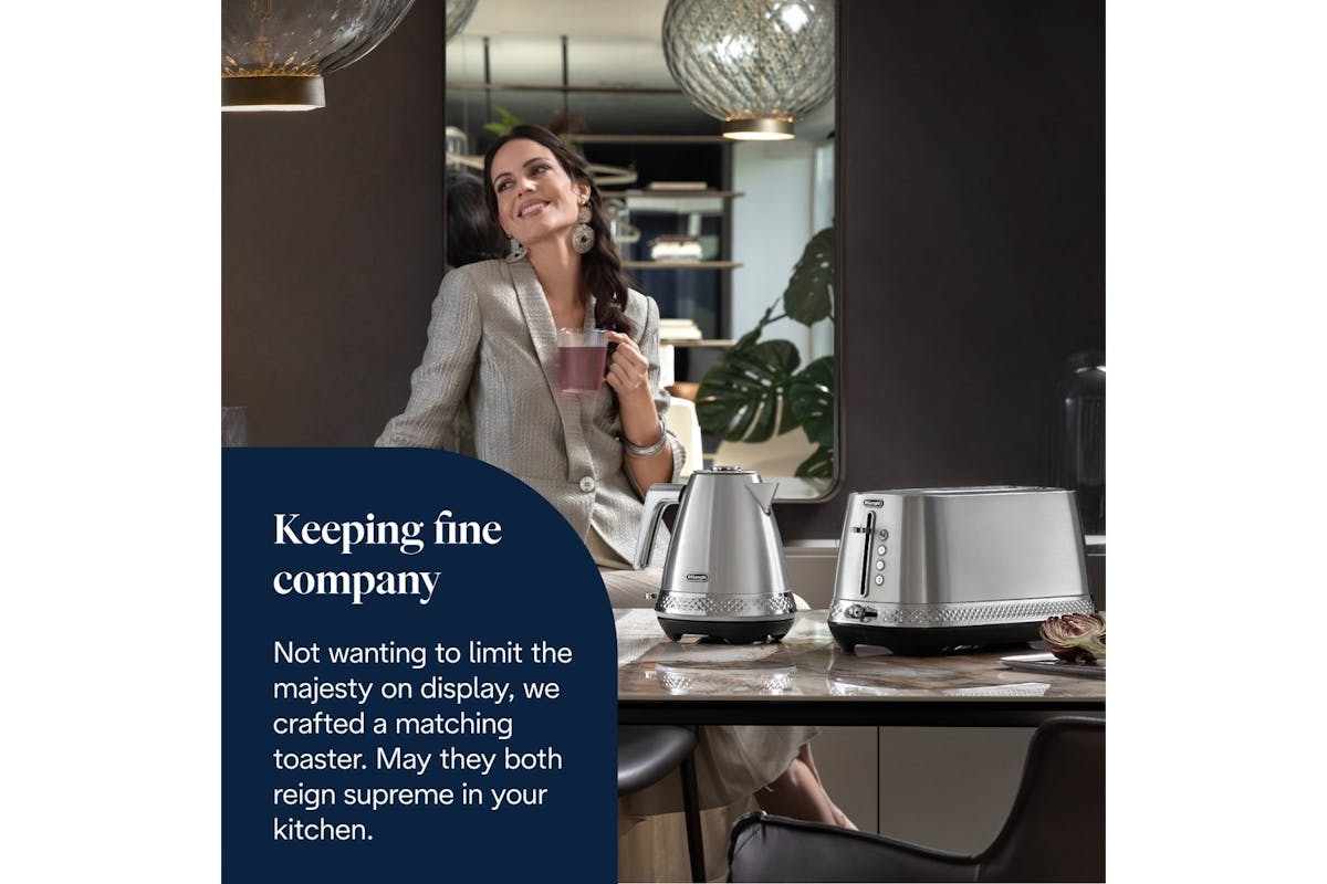 De'Longhi 1.7L Diadema Platium Kettle | KBV3001.M | Brushed Steel-6