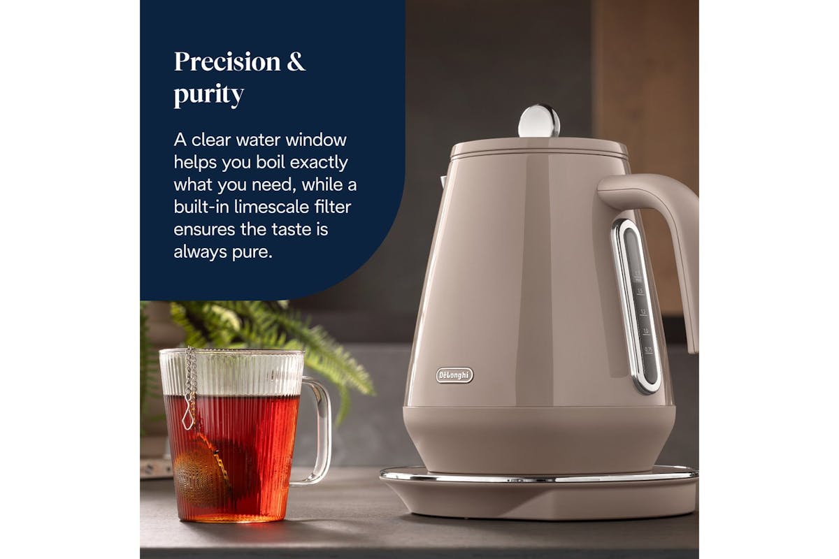 DeLonghi 1.7L Eclettica Special Tea Kettle | KBY3011.BG | Blissful Beige-6