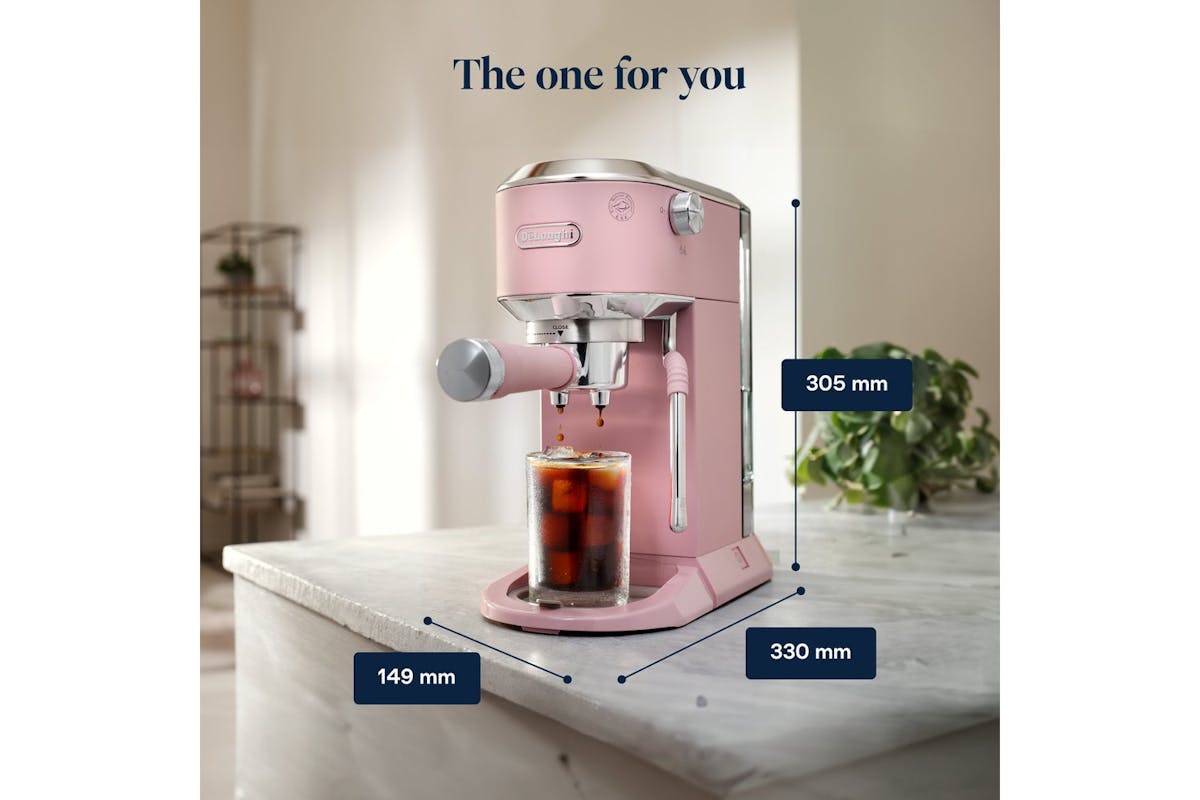 Delonghi Dedica Duo Coffee Machine | EC890.PK | Pink-8