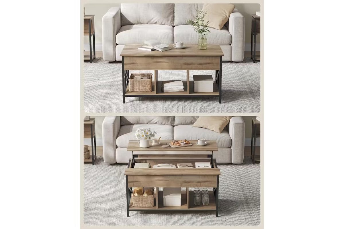 Vasagle Coffee Table | Camel Brown/Black [Ex-Display - DC250587-000060]-3
