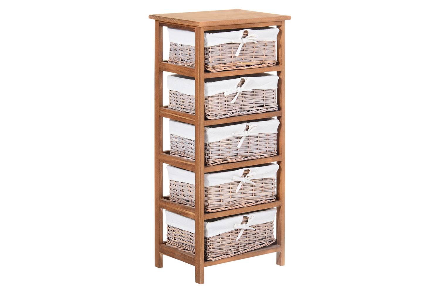 Homcom Wooden Frame Storage Unit Drawers | Natural-2