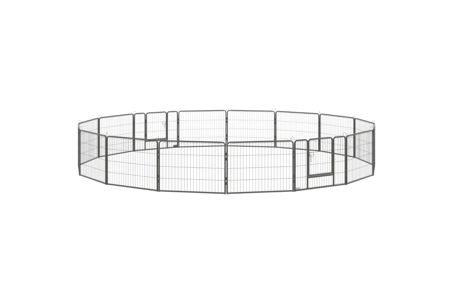PawHut 16 Panels Heavy Duty Puppy Playpen | Grey
