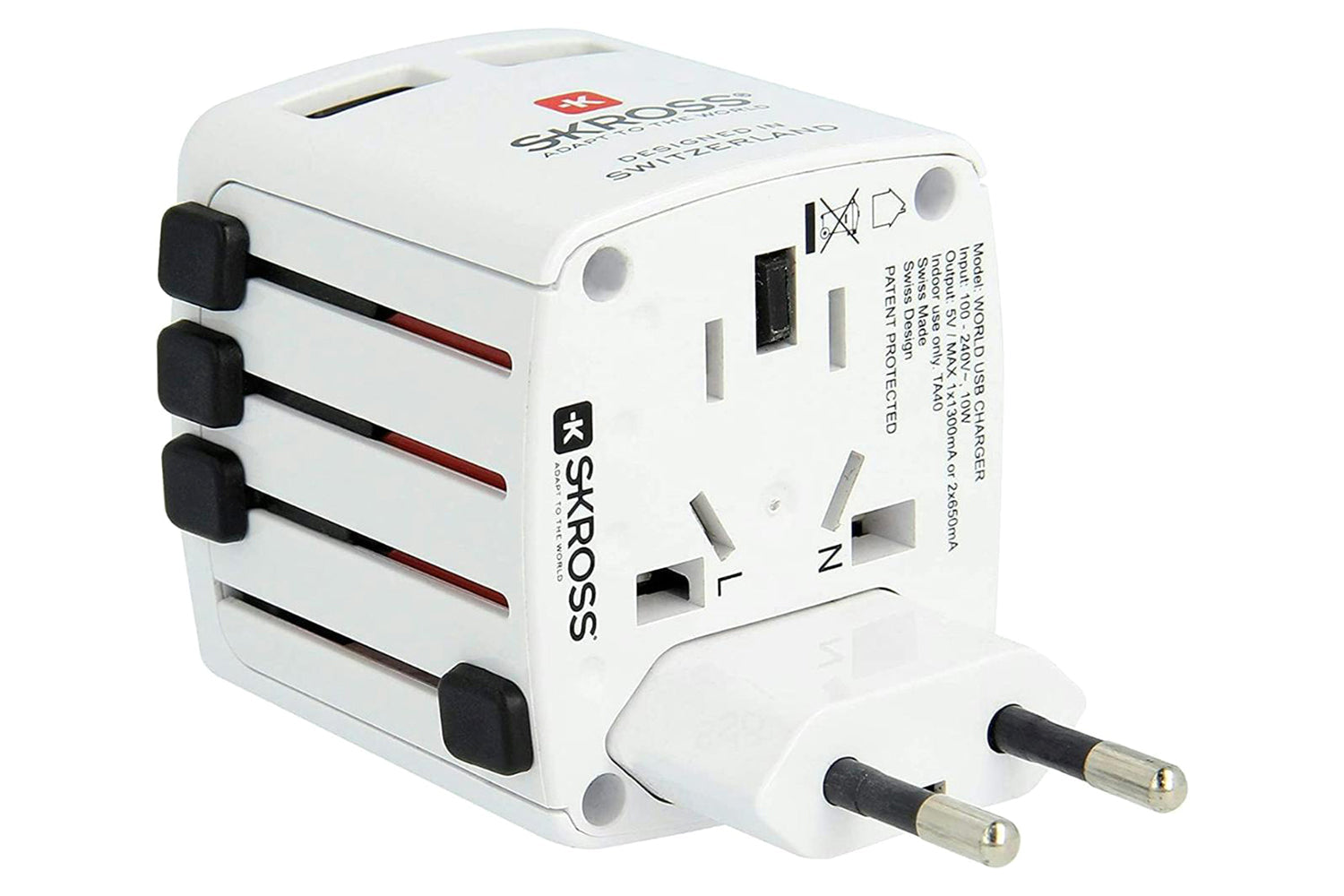 Skross 2 x USB-A World USB Charger | White-3