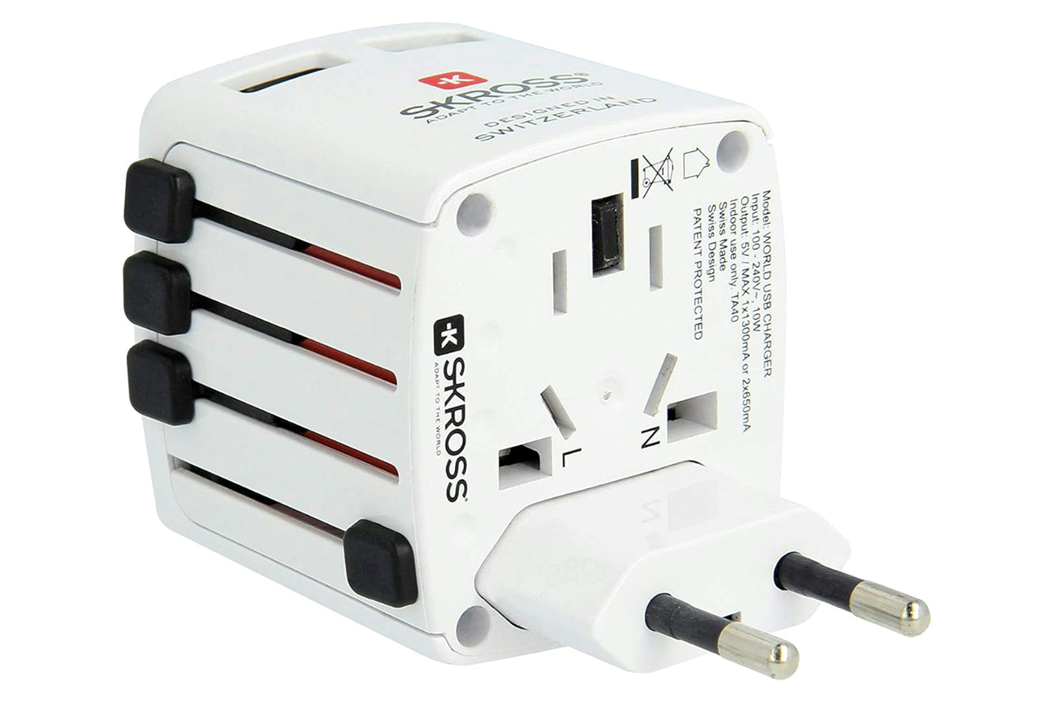 Skross 2 x USB-A World USB Charger | White-7