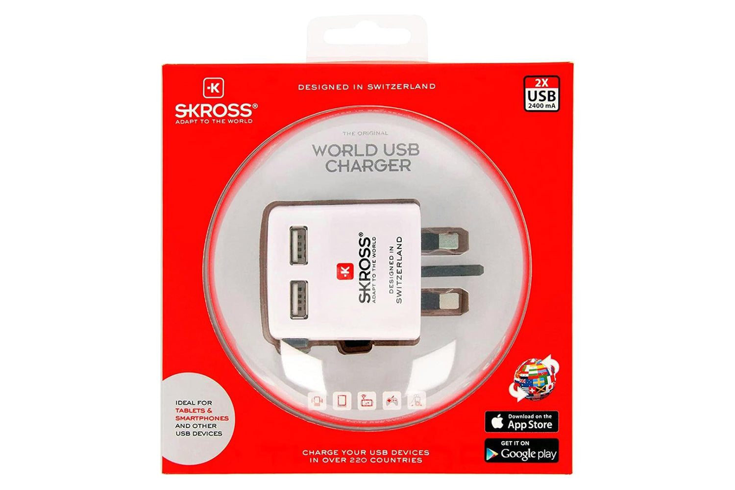 Skross 2 x USB-A World USB Charger | White-9