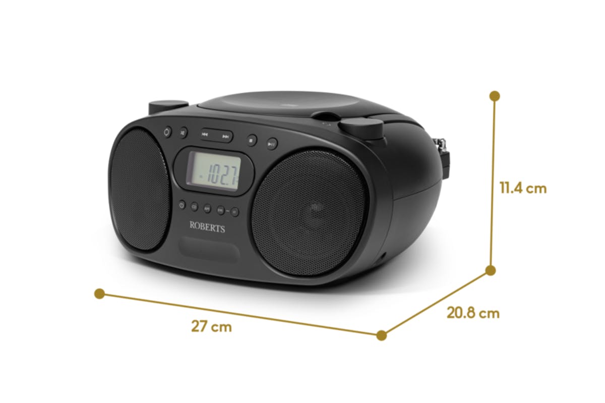 Roberts Zoombox FM with CD Player | Black-4