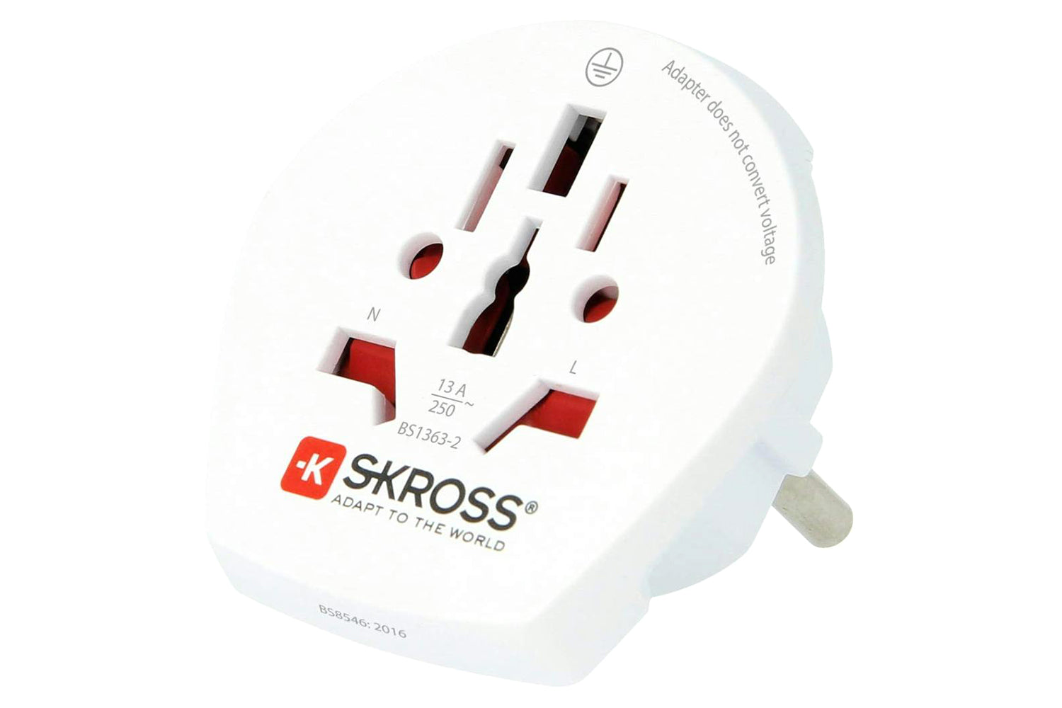 Skross World to Europe Travel Adapter | White