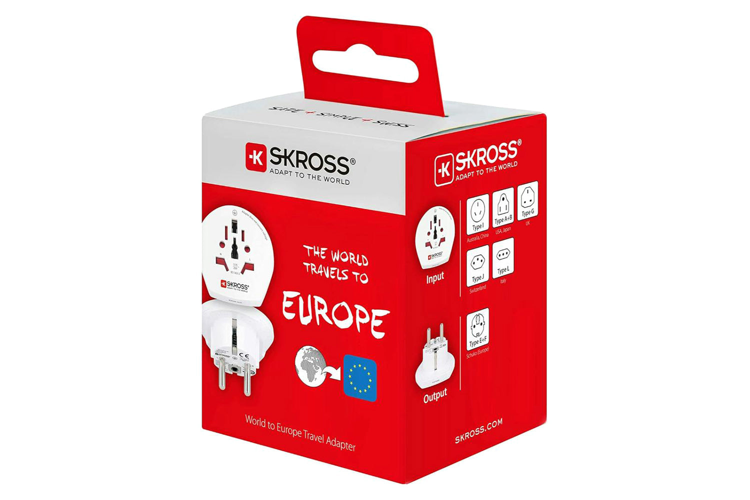 Skross World to Europe Travel Adapter | White-7