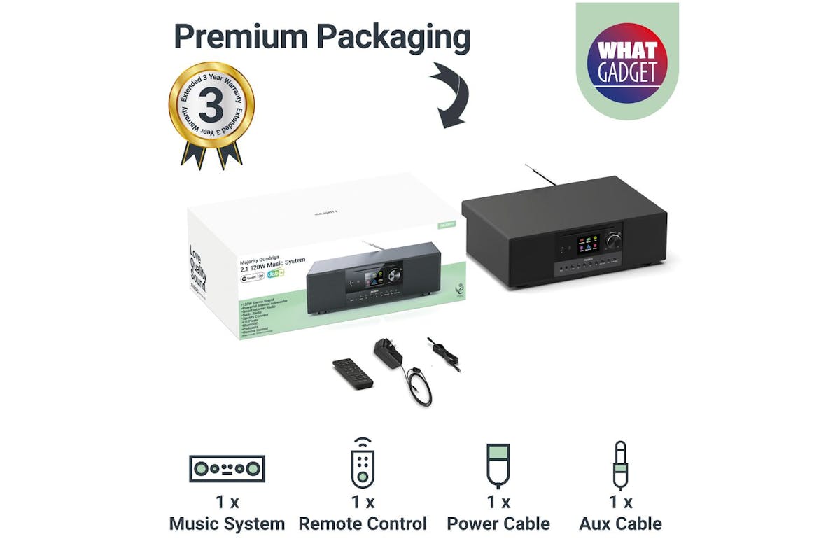 Majority Quadriga All-in-One Music System Radio | 1000002837-7