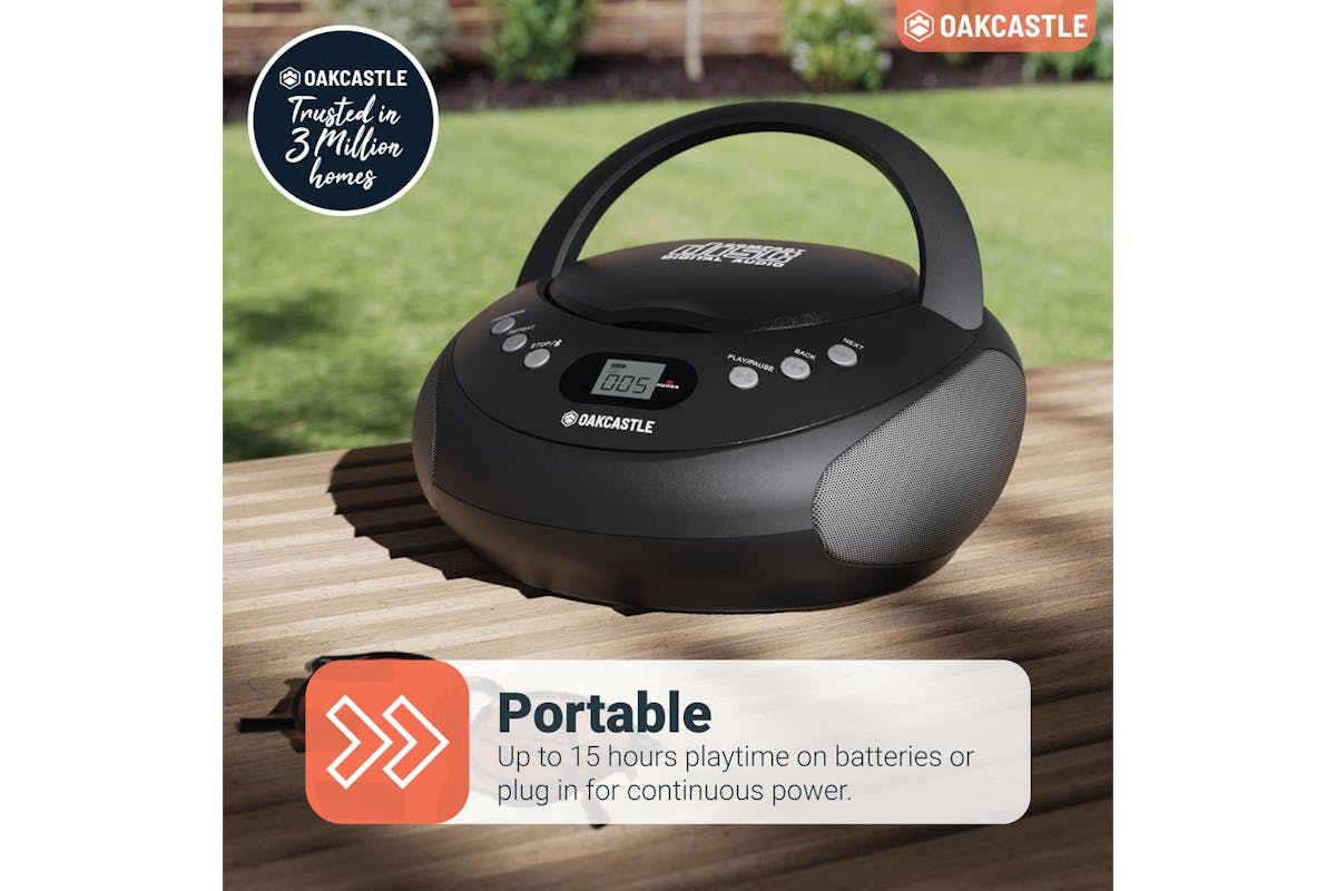 Majority Audio | Oakcastle CD250 Portable CD Player Boombox | Bluetooth & FM Radio | Black-5
