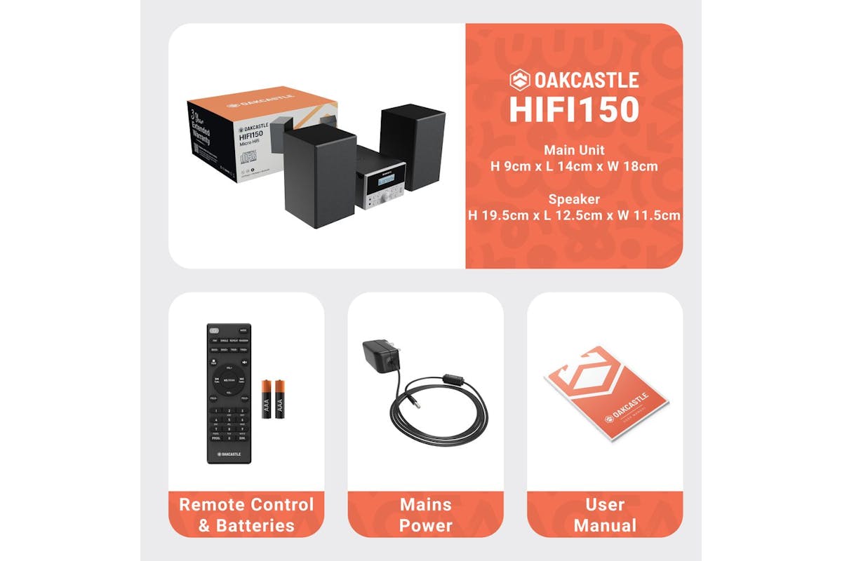 Majority Audio | Hifi150 Stereo System | Cd Player | Fm Radio | 1000002970-7