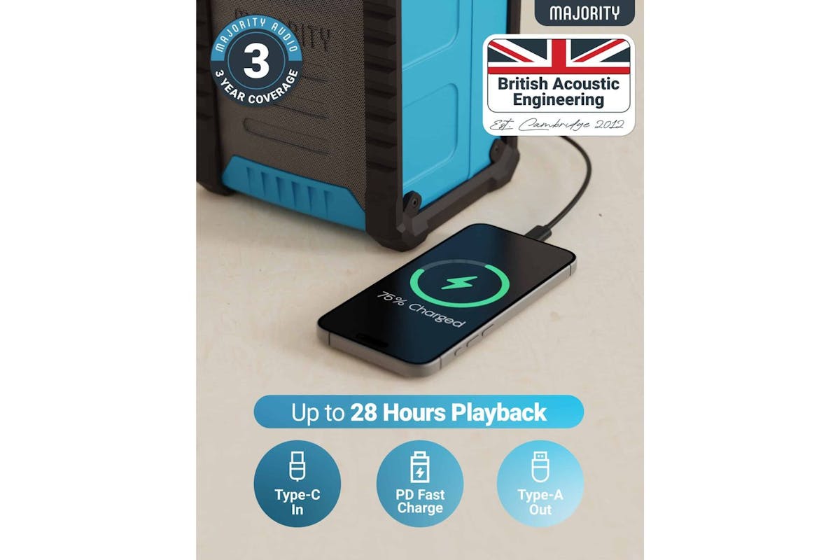 Majority Landbeach Dab Radio | Portable Audio | Bluetooth Powered-3