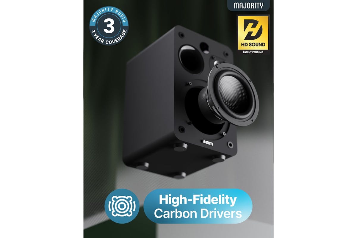 Majority D70x Passive Black Bookshelf Speakers-6